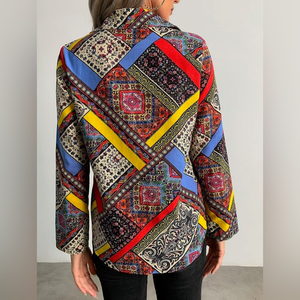 Bold and Unique Scarf Print Shirt - Picture 3 of 6